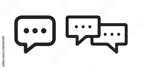 Fototapeta Chat bubble message icon sign vector.  bubble speech icon for web, ui, and mobile apps