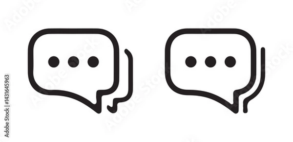 Obraz Chat bubble message icon sign vector.  bubble speech icon for web, ui, and mobile apps