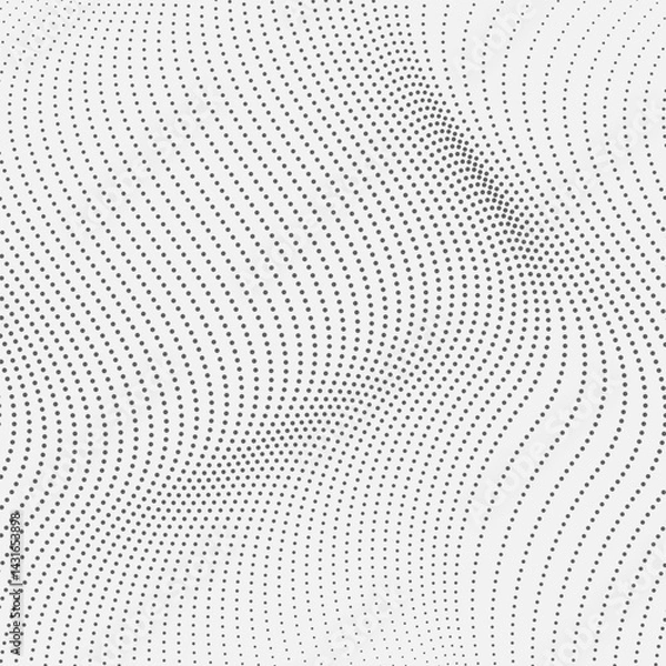Obraz Wavy Halftone Dot Lines Abstract Pattern Background