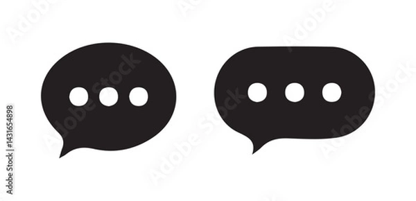 Fototapeta Chat message icon set for online communication. Vector Illustration Eps 10