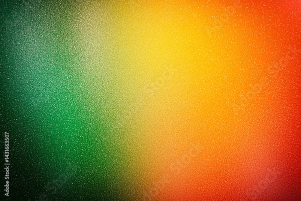 Fototapeta vibrant gradient background featuring green, yellow, and orange hues with grainy texture, creating lively and energetic atmosphere. Perfect for various design projects