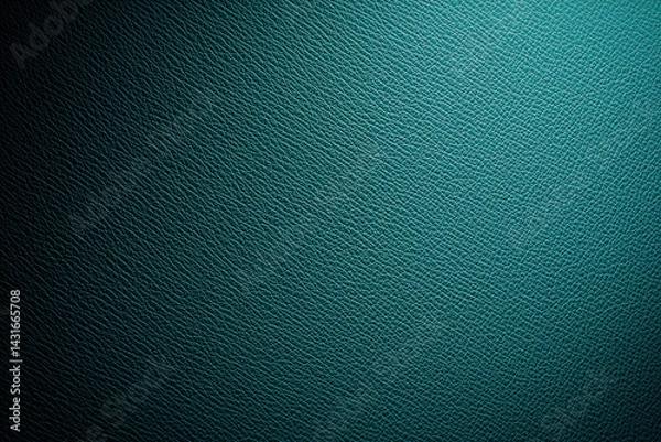 Obraz textured dark teal leather background with subtle gradient, showcasing intricate patterns and depth of material, perfect for design projects or backgrounds