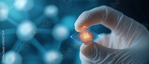 Fototapeta An advanced, cutting-edge skin patch utilizing nanotechnology to deliver targeted antiviral treatment for improved healthcare outcomes.