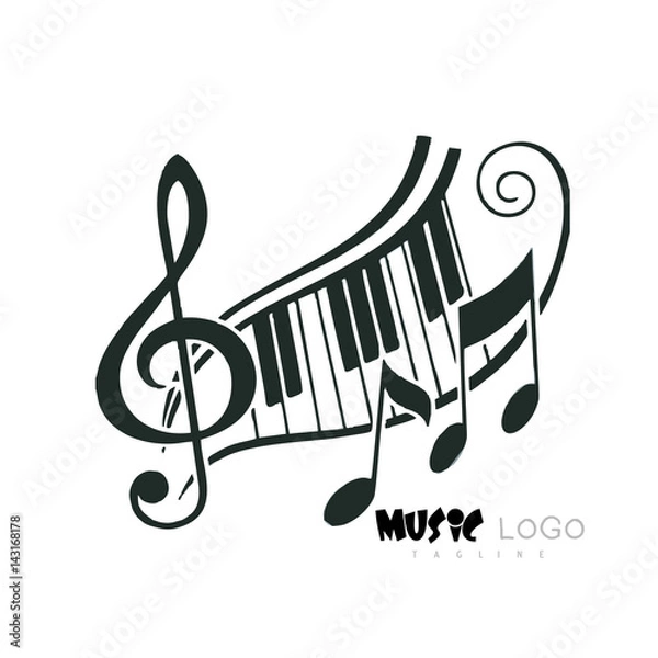 Fototapeta Note Vector logo music 