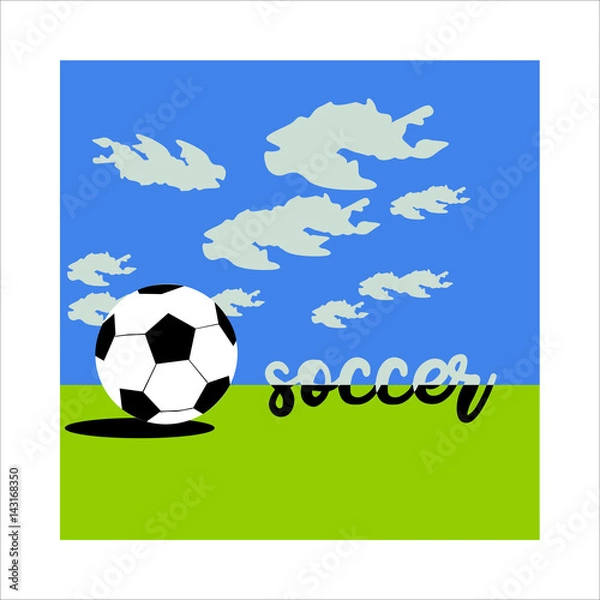 Fototapeta Soccer Logo Design Template, Football badge team identity
