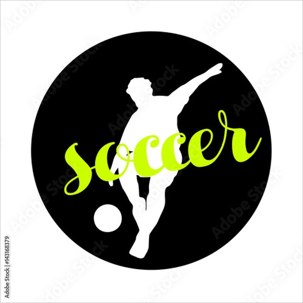 Fototapeta Soccer Logo Design Template, Football badge team identity