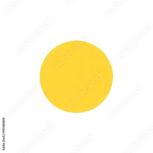 Obraz Minimalist sun icon on white background, simple sun symbol with clean design, flat sun illustration in minimal style, bright, sunny, warmth, solar, energy, abstract, round, shape, modern
