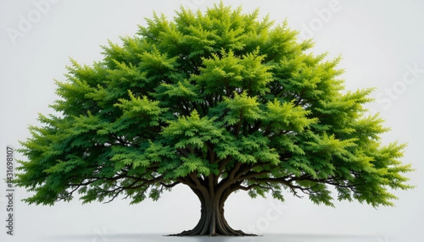 Obraz Lush Green Tree with Full Canopy Illustration