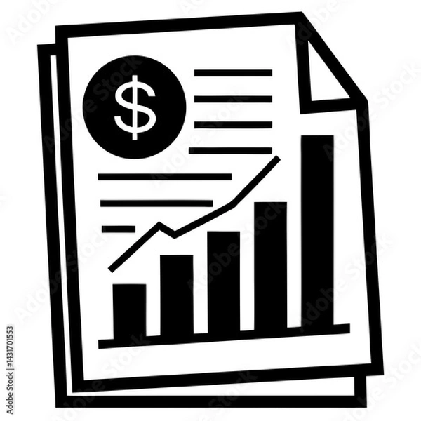 Obraz Financial-report-icon Digital Financial Concept Graphic
