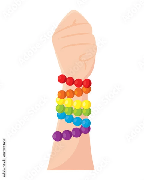 Obraz Pride bead bracelets. Vector