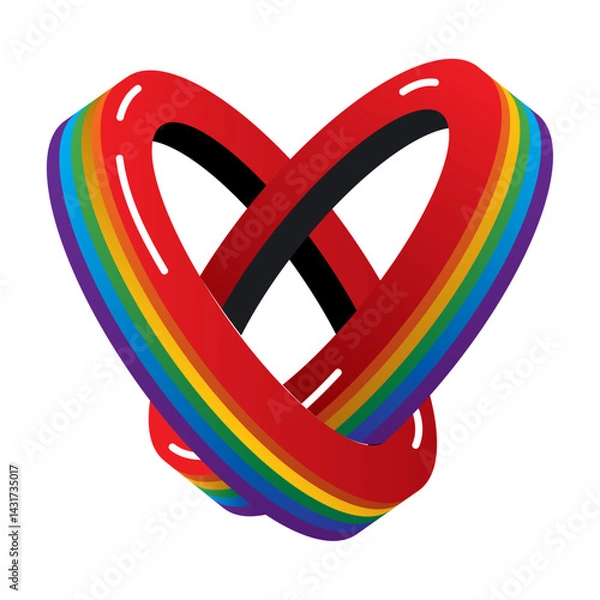 Obraz Looped pride heart. Vector