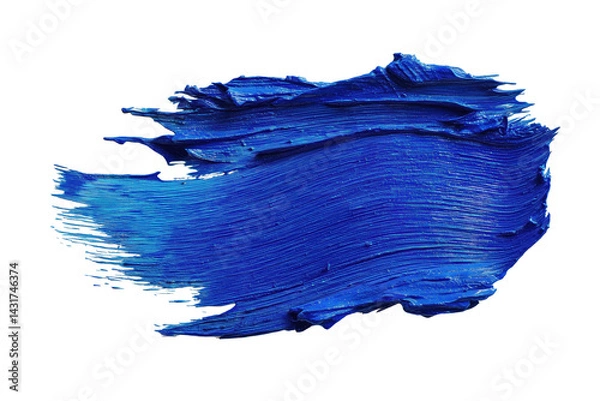 Fototapeta Kobaltblaue Pinselstrichstruktur PNG mit transparentem Hintergrund

