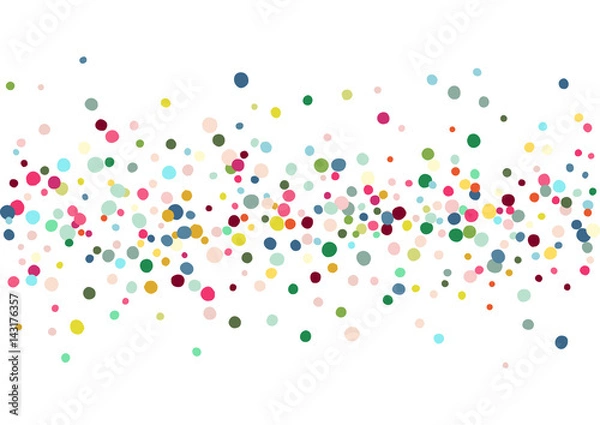 Fototapeta Abstract colorful confetti background. Isolated on the white. Vector holiday illustration.