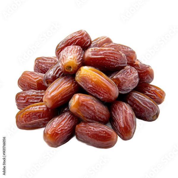 Obraz dried dates on white background