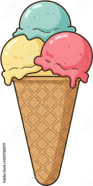 Obraz ice cream - 아이스크림. Generative AI