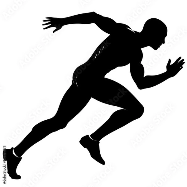 Obraz Sprint-action-silhouette High-Quality Digital Running Graphic Design