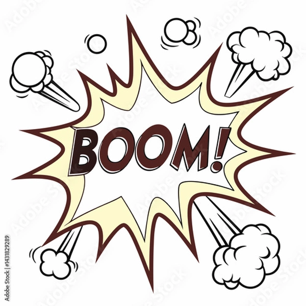 Obraz Comic Book Explosion – Boom Text Pop Art