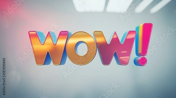 Obraz Colored wow word 