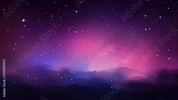 Fototapeta amazing nebula background with stars, purple and red gradient color, stars in the sky, space, stars background, space sky, night sky, sky background, 