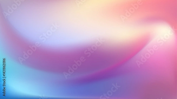 Fototapeta Light pink gradient iridescent background. Rainbow colored