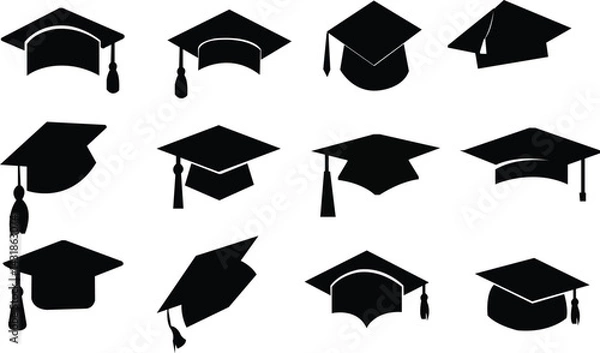 Fototapeta gradaution cap set
