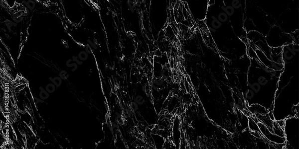 Obraz Abstract grunge black and white grunge black marble pattern with stains background. Black grey marble texture interior exterior and design ceramic counter vector horizontal elegant black marble design