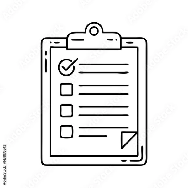 Fototapeta clipboard icon, clipboard vector illustration-simple illustration of clipboard , perfect for clipboard logos and icons