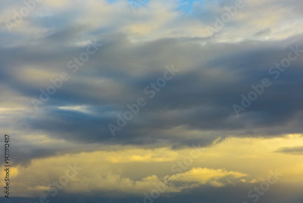 Fototapeta Beautiful abstract background of soft, thunderclouds