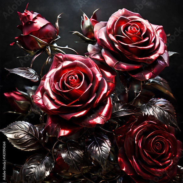 Fototapeta red roses background