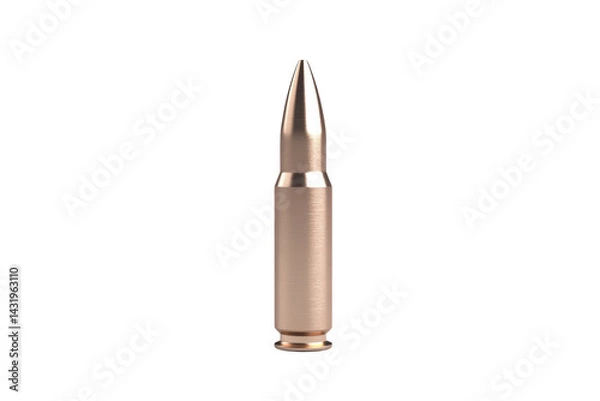 Obraz Bullet is sitting on a white background, isolated