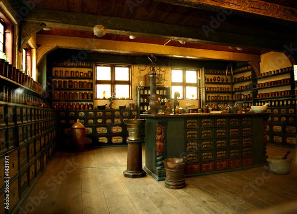 Fototapeta vecchia farmacia