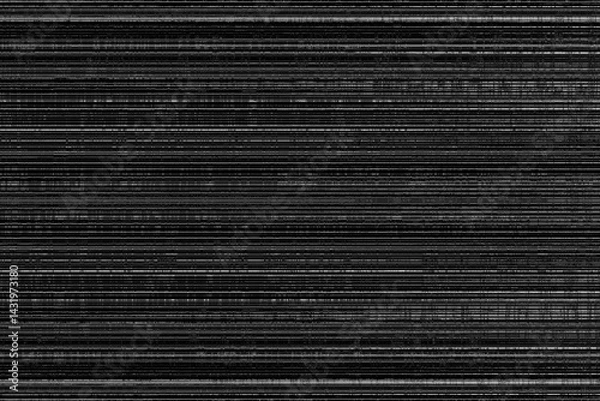 Fototapeta A screen display with scan lines and glitch effect abstract background