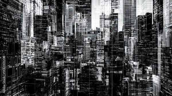 Fototapeta Abstract City Skyline