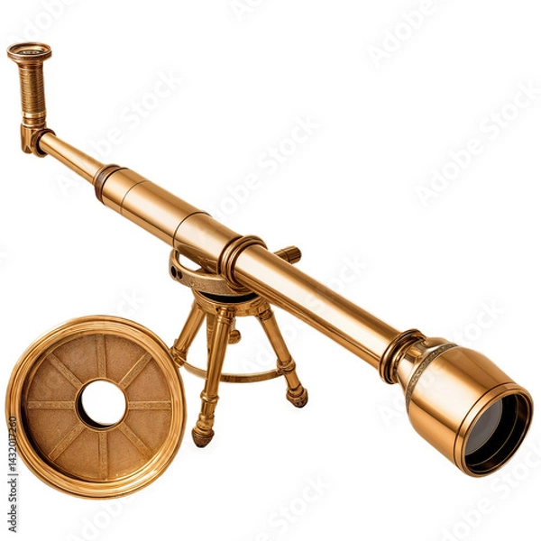 Obraz Telescope isolated on a transparent background.