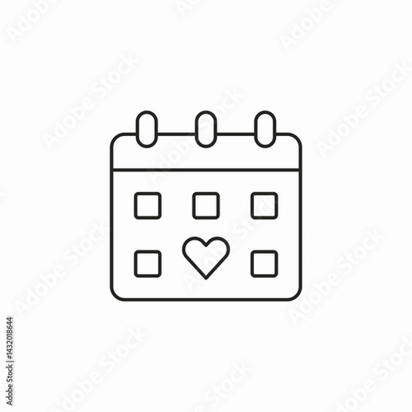 Fototapeta event calendar icon sign vector