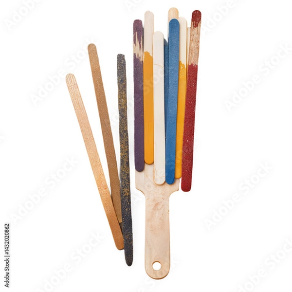 Obraz Wooden spoon isolated on a transparent background.