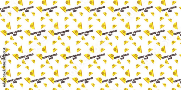 Fototapeta seamless pattern with construction worker's helmet element. International worker day background