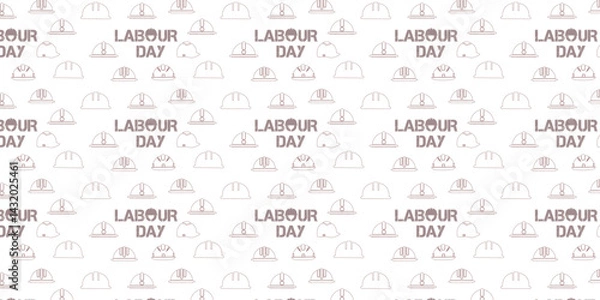 Fototapeta seamless pattern with construction tools. International worker day background