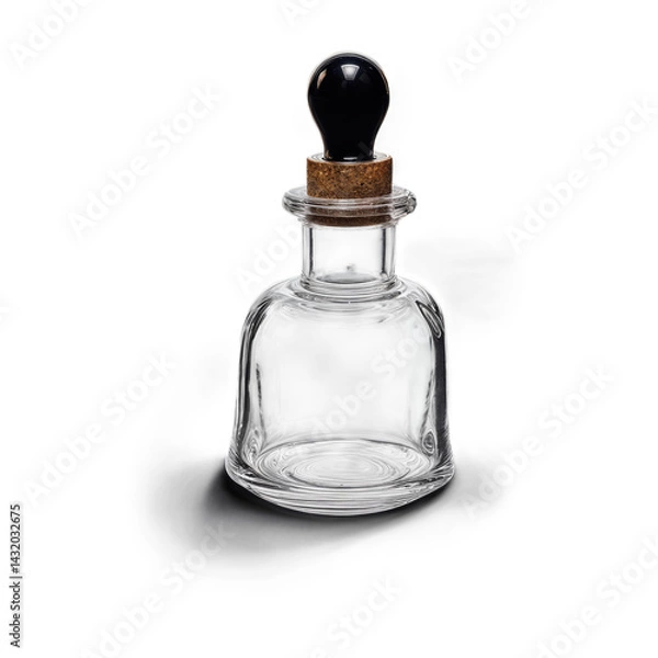Obraz An empty wine bottle isolated on a transparent background.