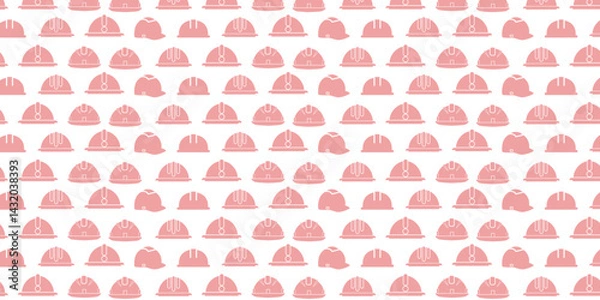 Fototapeta seamless pattern international worker day theme with helmet element