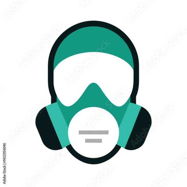 Obraz Half Face Respirator Mask Vector