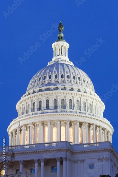 Obraz The United States Capitol at night