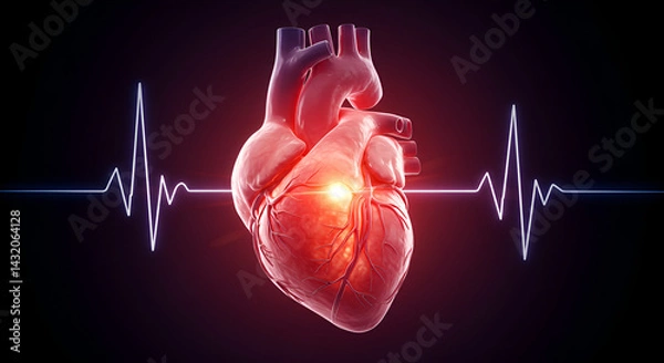 Obraz Human heart anatomy.