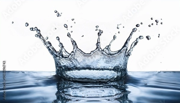 Obraz crown water liquid splash transparent