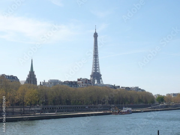 Fototapeta View at top of Eiffel Tower