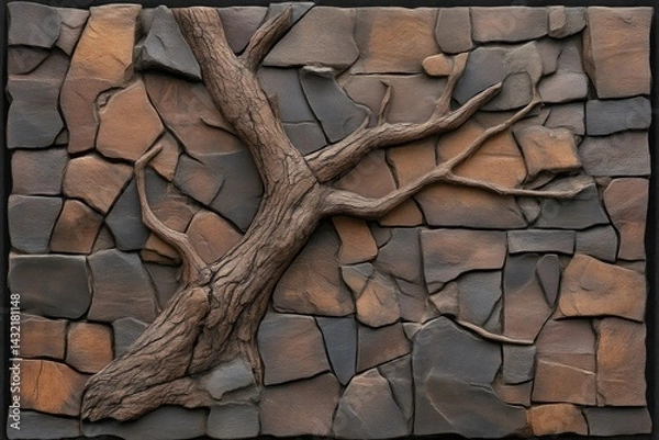 Obraz Sculptural stone wall art
