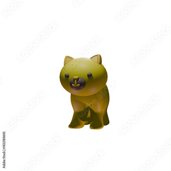 Fototapeta 3d, design, illustration, animal, art, toy, vector, cartoon, background, cute, model, render, isolated, concept, realistic, birthday, collection, party, decoration, set, nature, modern, icon, happy
