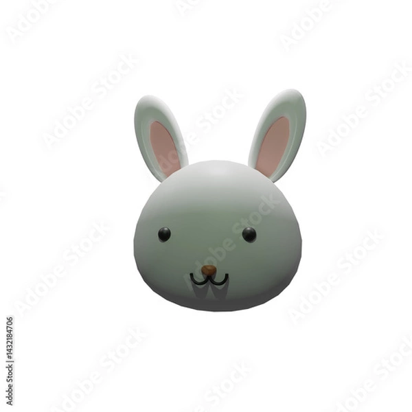 Fototapeta 3d, design, illustration, animal, art, toy, vector, cartoon, background, cute, model, render, isolated, concept, realistic, birthday, collection, party, decoration, set, nature, modern, icon, happy