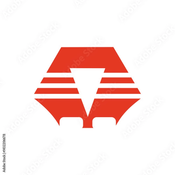 Fototapeta Symbol representing innovation and design showcasing modern minimalism in branding, sphinx