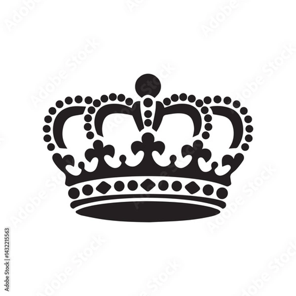 Obraz Kings crown icon silhouette vector design
